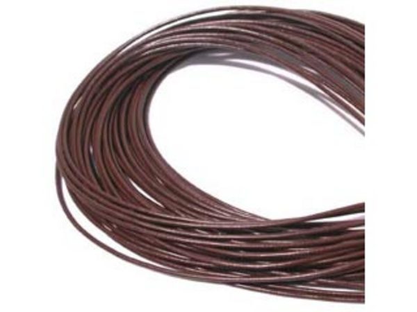 sold in 20 meter lengths Leather Lace Thong Cord 2mm brown
