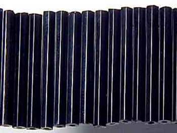 Czech Bugle Glass Seed Bead 20mm - Black - Opaque Finish