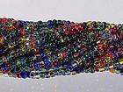 Czech Seed size 11 multi rainbow mix silver lined