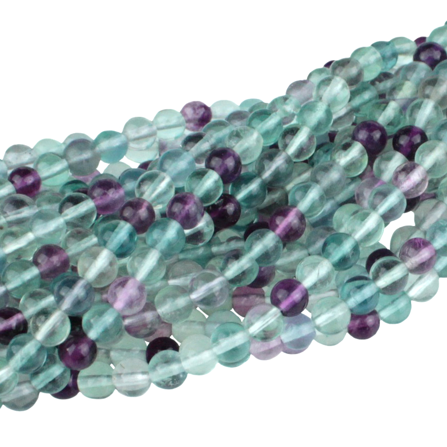 Fluorite 4mm round beautiful banded fluorite Gemstone Beads