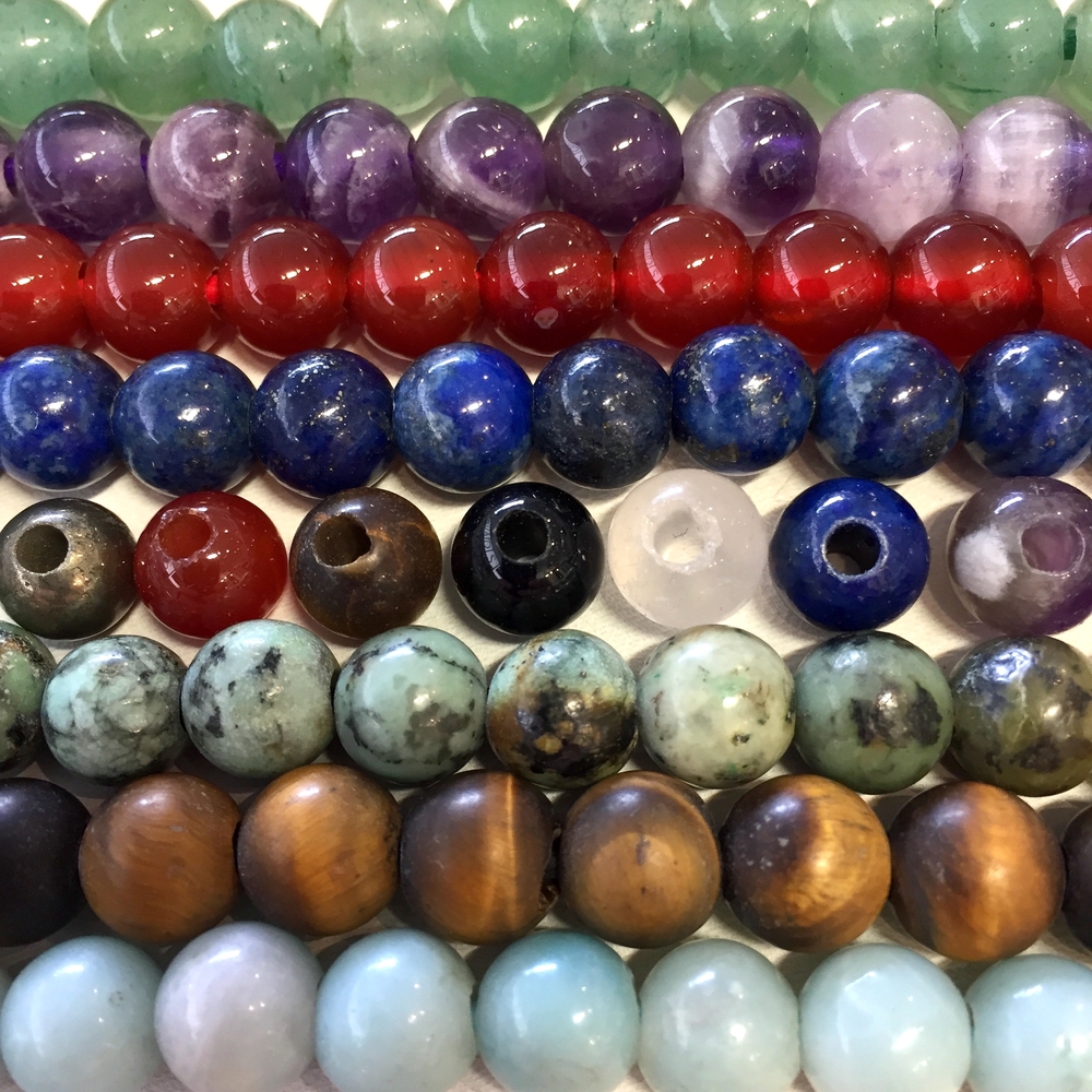 Gemstone Beads Semiprecious Stone Large Hole Stone Beads