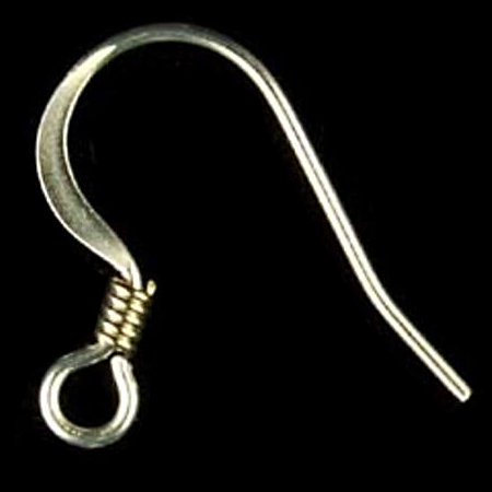 Surgical Steel French Flat Earwire With Coil 24 Pack Base Surgical Steel French Flat Earwire With