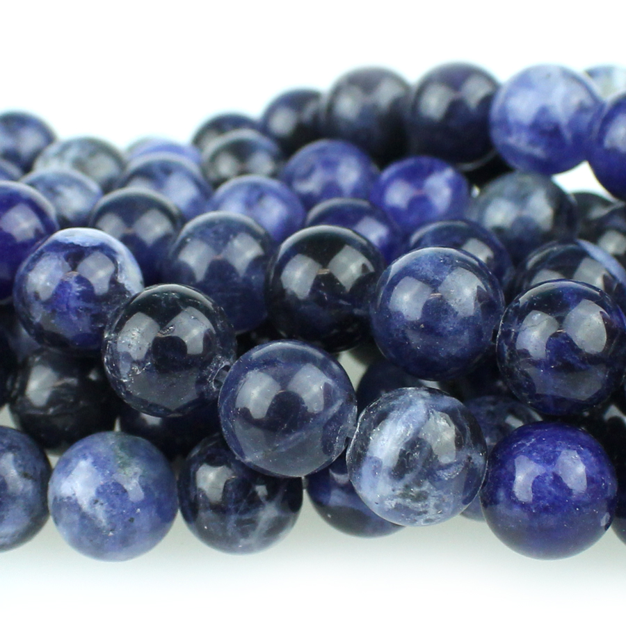 8mm matte blue sodalite round beads 15.5 strand 38050