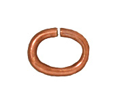 6 x 4.5mm 20g Oval Jumpring - Antique Copper Finish - 50 Pack | Lead-free Pewter Base Metal Jumprings | Findings for Making Jewelry