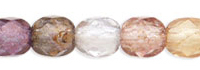 Czech Pressed Glass 4mm Faceted Round Bead - Mix - Transparent Luster Finish