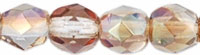 Czech Pressed Glass 4mm faceted round Crystal Celsian transparent luster | Czech Pressed Glass
