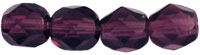 Czech Pressed Glass 6mm faceted round Amethyst transparent | Czech Pressed Glass
