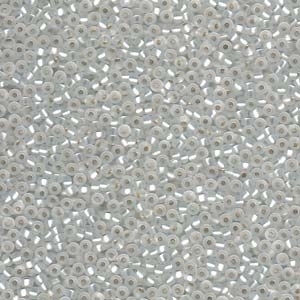 Japanese Miyuki Glass Seed Bead Size 11 - Crystal - Silver Lined Matte Finish