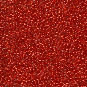 Japanese Miyuki Glass Seed Bead Size 11 - Red - Silver Lined