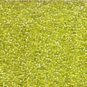 Japanese Miyuki Glass Seed Bead Size 11 - Chartreuse - Silver Lined