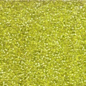 Japanese Miyuki Glass Seed Bead Size 11 - Chartreuse - Silver Lined