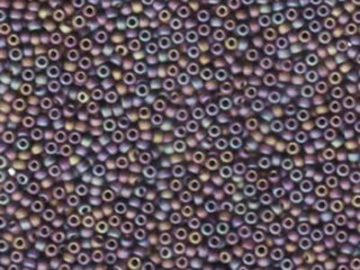 Japanese Miyuki Glass Seed Bead Size 11 - Brown AB - Transparent Iridescent Matte Finish