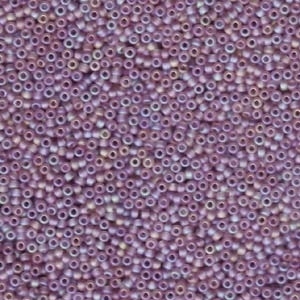 Japanese Miyuki Glass Seed Bead Size 11 - Light Amethyst AB - Transparent Iridescent Matte Finish