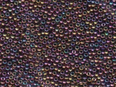 Japanese Miyuki Glass Seed Bead Size 11 - Purple Gold Iris - Metallic Finish