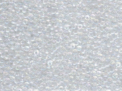 Japanese Miyuki Glass Seed Bead Size 11 - Crystal AB - Transparent Iridescent Finish