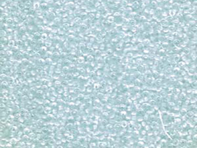 Japanese Miyuki Glass Seed Bead Size 11 - Crystal AB with Light Ice Blue - Color Lined Iridescent Finish