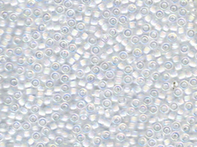 Japanese Miyuki Glass Seed Bead Size 11 - Crystal AB with White - Color  Lined Iridescent Finish