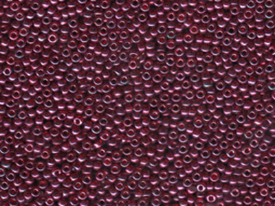 Japanese Miyuki Glass Seed Bead Size 11 - Cranberry - Gold Luster Finish