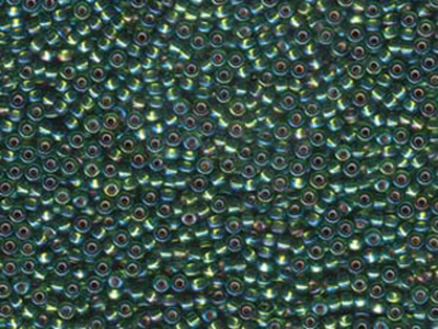 Japanese Miyuki Glass Seed Bead Size 11 - Olive AB - Color Lined Iridescent Finish