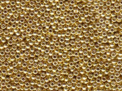Japanese Miyuki Glass Seed Bead Size 11 - Galvanized Yellow Gold - Metallic Finish