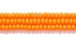 Czech Glass Seed Bead Size 11 - Orange - Opaque Finish