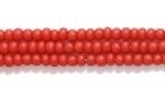 Czech Glass Seed Bead Size 11 - Mahogany Reddish Brown - Opaque Matte Finish