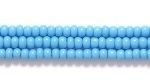 Czech Glass Seed Bead Size 11 - Dark Turquoise Blue - Opaque Finish