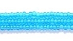 Czech Glass Seed Bead Size 11 - Dark Aqua Blue - Transparent Finish