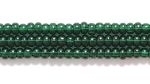 Czech Glass Seed Bead Size 11 - Deep Green - Transparent Finish