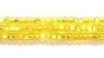 Czech Glass Seed Bead Size 11 - Yellow - Silver Lined
