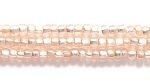Czech Glass Seed Bead Size 11 - Champagne - Brass Lined