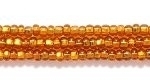 Czech Glass Seed Bead Size 11 - Dark Topaz Brown - Silver Lined