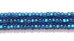 Czech Glass Seed Bead Size 11 - Montana Blue - Silver Lined