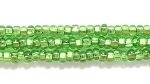 Czech Glass Seed Bead Size 11 - Light Green - Silver Lined