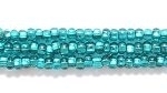 Czech Glass Seed Bead Size 11 - Emerald - Silver Lined