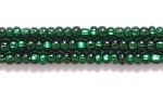 Czech Glass Seed Bead Size 11 - Dark Green - Silver Lined