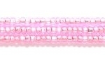 Czech Glass Seed Bead Size 11 - Pink Dyed - Silver Lined