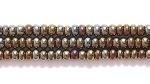 Czech Glass Seed Bead Size 11 - Brown - Opaque Iridescent Finish