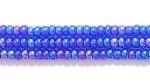 Czech Glass Seed Bead Size 11 - Cobalt Blue - Transparent Iridescent Finish