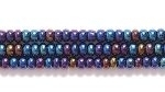 Czech Glass Seed Bead Size 11 - Blue Opaque - Opaque Iridescent Finish