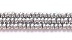 Czech Glass Seed Bead Size 11 - Bright Silver - Metallic Finish