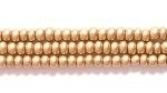 Czech Glass Seed Bead Size 11 - Light Gold - Metallic Finish