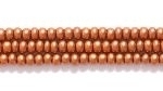 Czech Glass Seed Bead Size 11 - Dark Copper - Metallic Finish