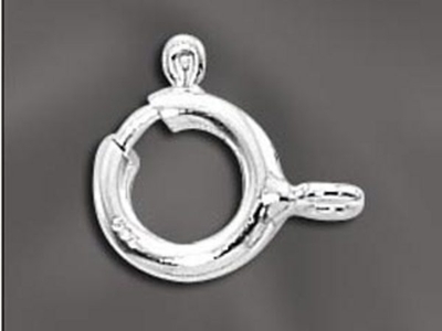 8mm Springring with Soldered Ring Clasp - Sterling Silver | Metal Jewelry Clasps | Findings