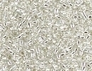 Japanese Miyuki Glass Seed Bead Size 15 - Silver - Silver Lined