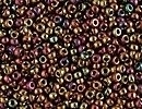 Japanese Miyuki Glass Seed Bead Size 15 - Metallic Dark Raspberry - Iridescent Finish| Harlequin Beads and Jewelry
