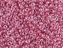 Japanese Miyuki Glass Seed Bead Size 15 - Sparkle Peony Pink - Color Lined