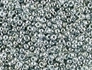 Japanese Miyuki Glass Seed Bead Size 15 - Silver Grey Gold - Transparent Luster Finish