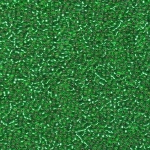 Japanese Miyuki Glass Seed Bead Size 15 - Light Green - Silver Lined