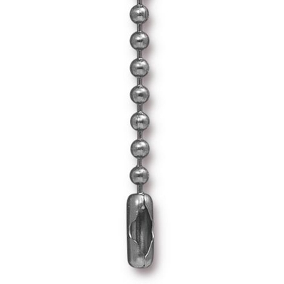 stainless steel 2.4mm, 30 inch ball chain with clasp silver | Chain